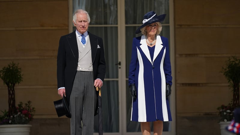 King Charles and the Queen Consort, Camilla, at a garden party at Buckingham Palace this week in celebration of the coronation. Picture by Yui Mok/PA Wire