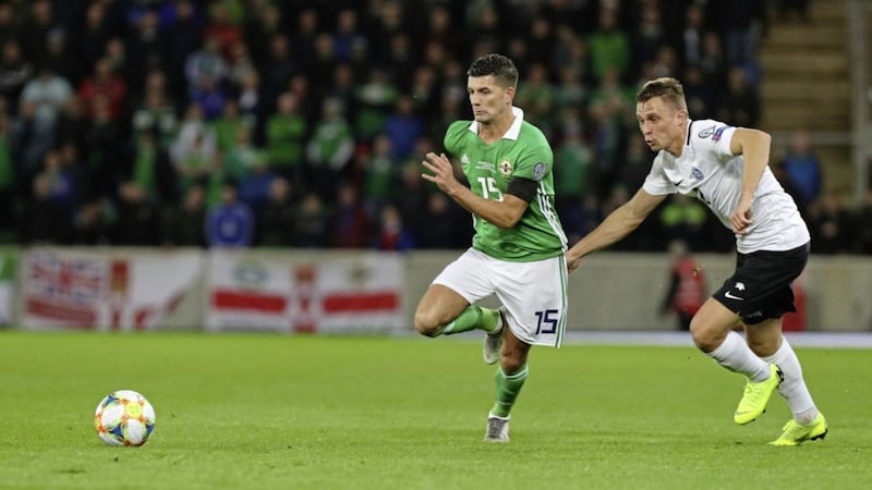 Jordan Jones has looked lively for Northern Ireland in the Euro 2020 qualifiers so far. Photo Desmond Loughery/Pacemaker 