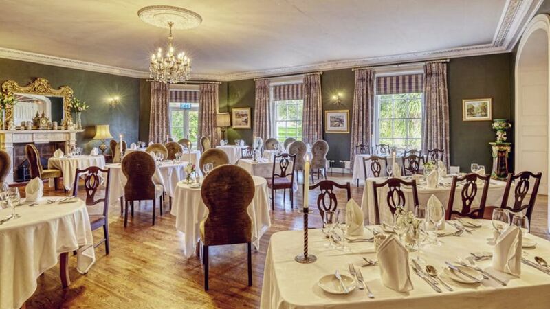 The dining room in Castle Grove Country House Hotel, Co Donegal 