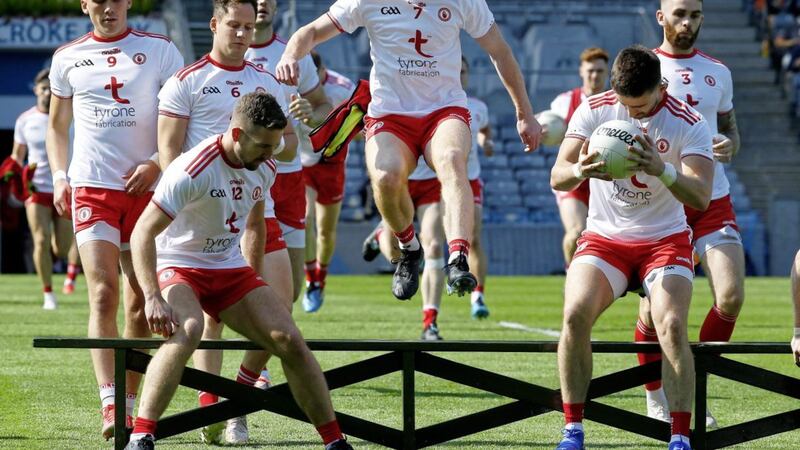 Tyrone were widely lauded for adopting a more aggressive, front-footed approach during Saturday&#39;s All-Ireland semi-final victory over Kerry. Picture by Philip Walsh 