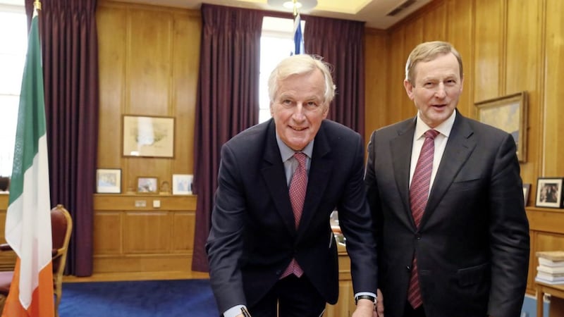 EU chief Brexit negotiator Michel Barnier meeting Enda Kenny at Government Buildings in Dublin. Picture by Paul Faith, Press Association 