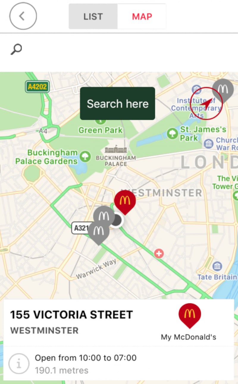 The app map