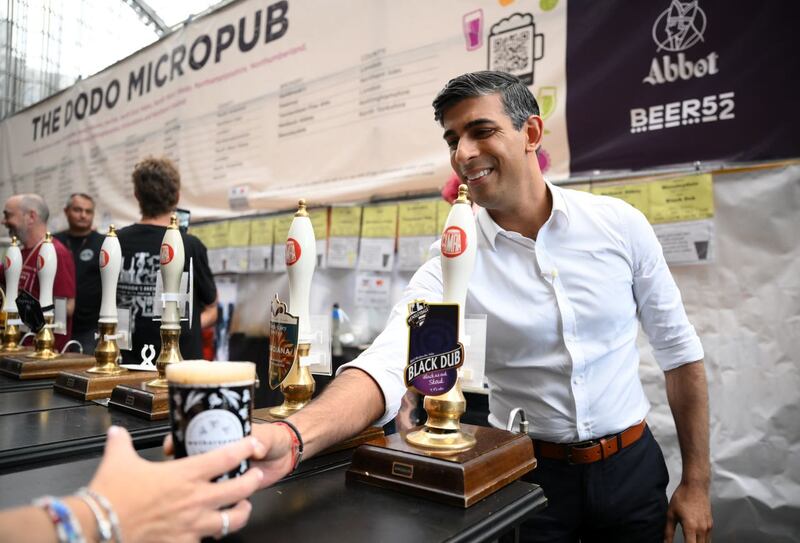 Rishi Sunak visit to Great British Beer Festival – London