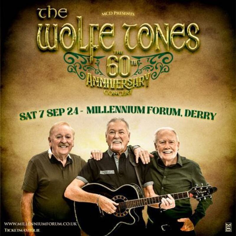 The Wolfe Tones have announced a 60th anniversary concert in Derry