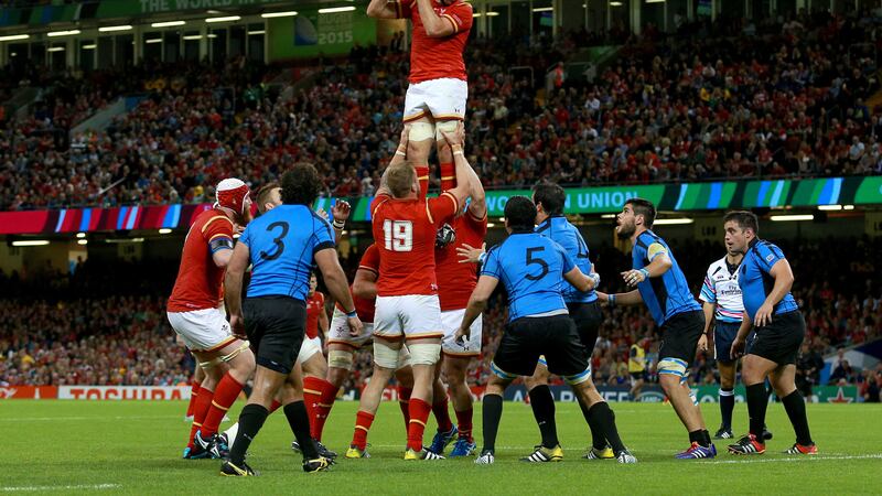 Wales' Justin Tipuric collects the ball in the line-out during the Rugby World Cup match against Uruguay at the Millennium Stadium<br />Picture: PA&nbsp;