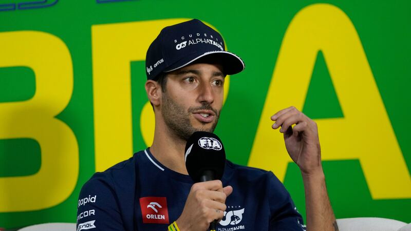 Daniel Ricciardo narrowly avoided a flying tyre in Sunday’s Brazilian GP (Andre Penner/AP)