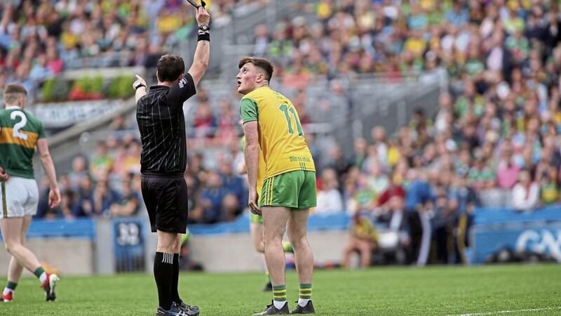 The black card is now punishable by a 10-minute sin-bin period. Picture by Seamus Loughran 