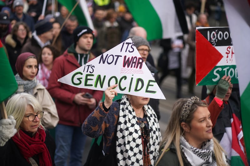 The protest in Dublin heard calls for Ireland to join South Africa’s genocide case against Israel at the International Court of Justice