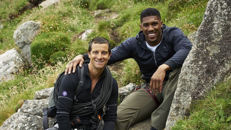 Anthony Joshua said he was out of his comfort zone doing Bear Grylls’s show.