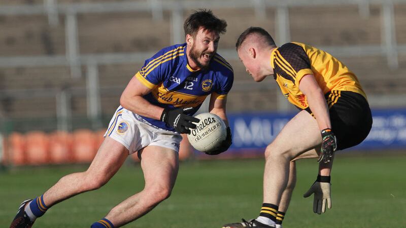 Maghery's Stefan Forker takes on Ramor United's Eoin Summerville in last Sunday's Ulster Club Championship game at the Athletic Grounds<br />Picture by Colm O'Reilly