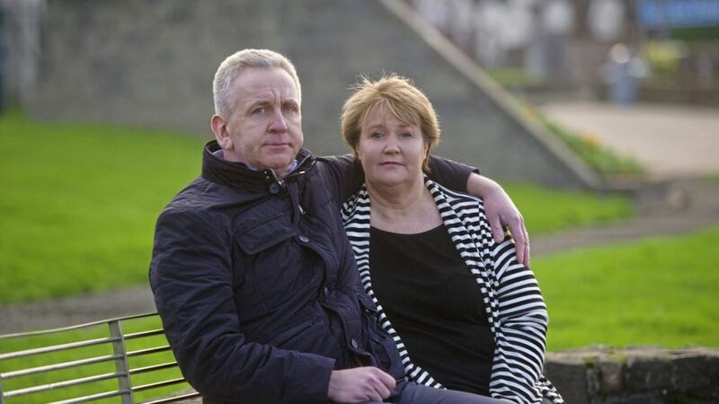 Oonagh Hughes with her husband Kevin 