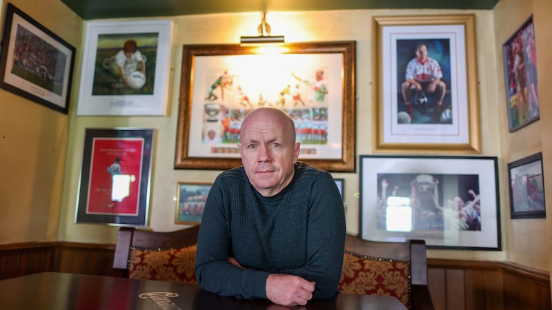 Tyrone Star Peter Canavan who has taken over Canavan’s Bar , formerly Kelly’s with business partners Martin Strawbridge and Stephen Doherty at Garvaghy in Co Tyrone.
PICTURE COLM LENAGHAN