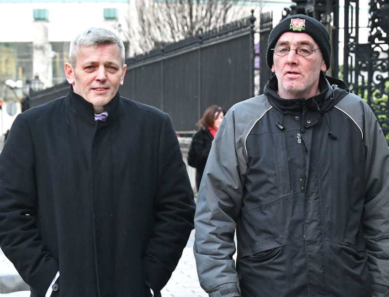 &nbsp;Jean McConville's sons Jim (left) and Tommy leaving court following today's ruling. Picture by Alan Lewis