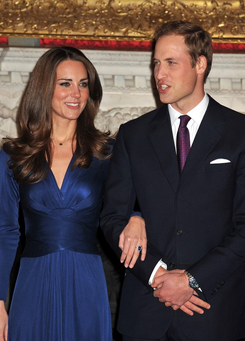 Prince William and Kate Middleton during a photocall to mark their engagement
