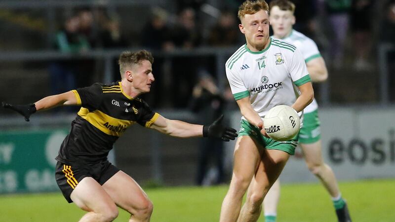 The pace of Burren's Liam Kerr posed problems for Glenn throughout Friday night's Down SFC semi-final