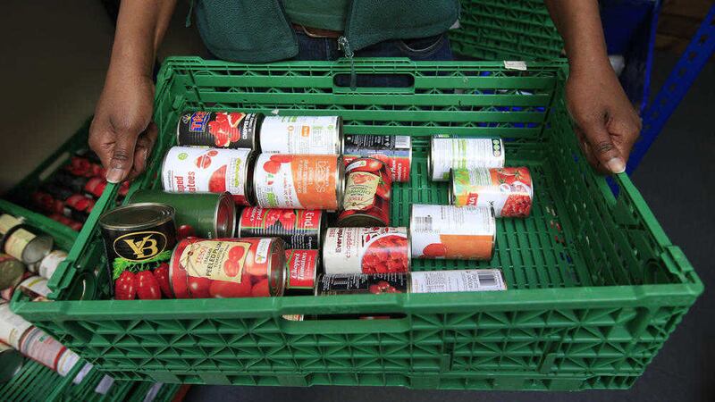 Food at the Trussell Trust Brent Foodbank in Neasden, London. Picture by Jonathan Brady, Press Association