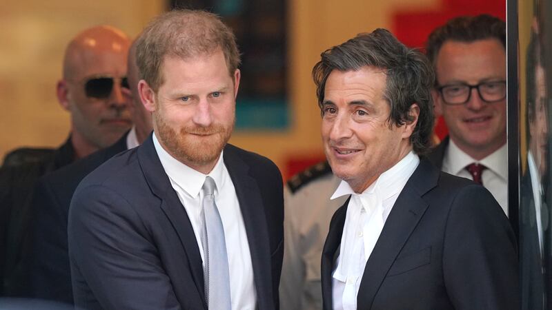 The Duke of Sussex (left) with his barrister, David Sherborne
