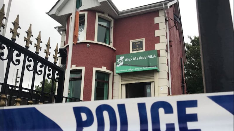 Sinn F&eacute;in offices in west Belfast have been targeted in an arson attack. Picture by Mal McCann
