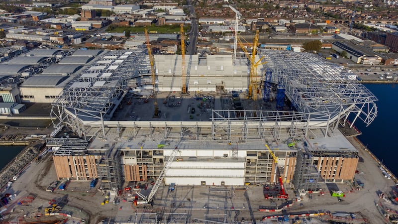 An investigation is underway after a worker died at the site of Everton’s new ground (Peter Byrne/PA)