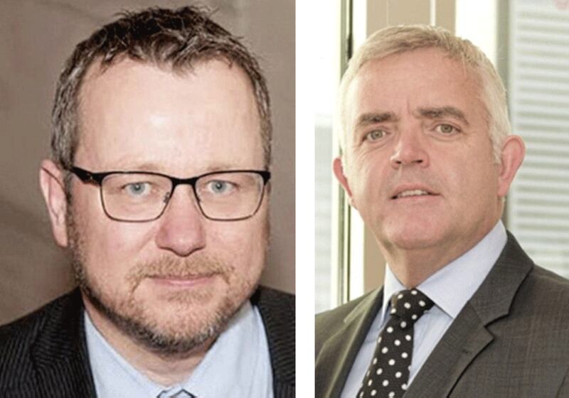 Timothy Cairns (left) was a former special adviser to ex-DUP enterprise minister Jonathan Bell