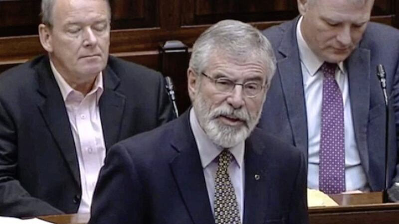 Gerry Adams was accused by the taoiseach of talking like someone who had already given up on a deal 
