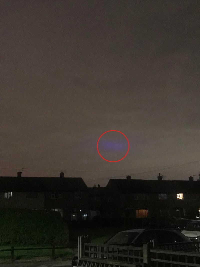 Purple light spotted has been explained by Network Rail 