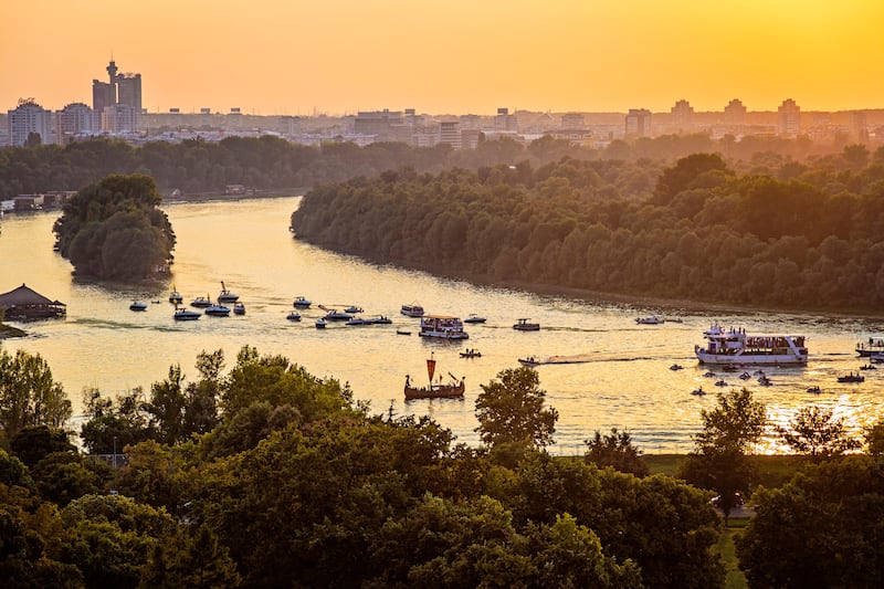 The confluence of rivers Sava and Danube (Alamy/PA)