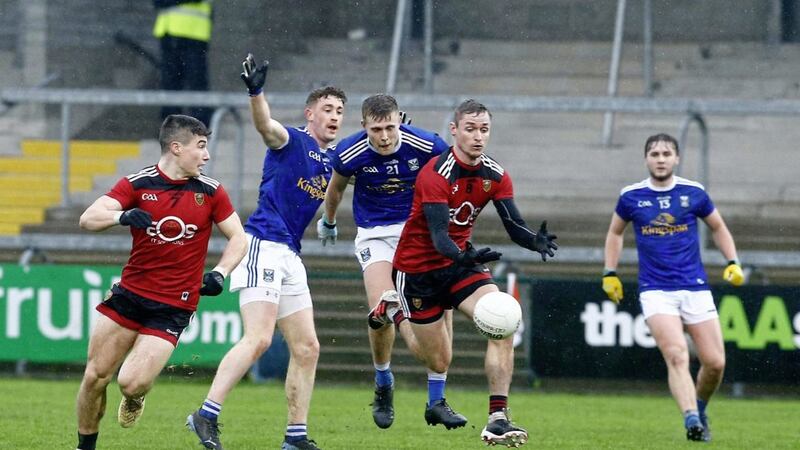 Caolan Mooney was one of Down&#39;s most dangerous players, especially in the first half as the Mournemen started strongly before Cavan came good after the break. Picture by Philip Walsh 