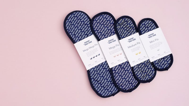 Wear &#39;Em Out reusable period pads &ndash; their creators say thay are more sustainable than disposable tampons or pads, which can take up to 800 years to degrade 