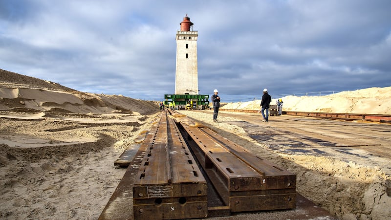 The Rubjerg Knude lighthouse was just 20ft from a cliff face.