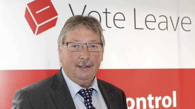 Sammy Wilson called for the withdrawal agreement to be scrapped. Picture by Matt Bohill