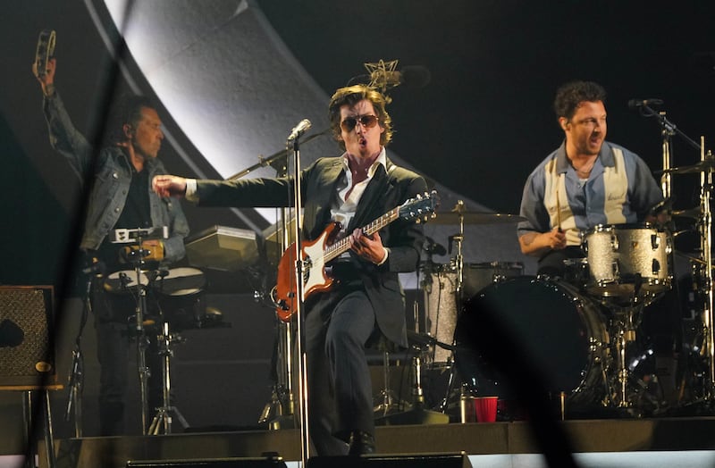 Arctic Monkeys performing at the Glastonbury Festival (Yui Mok/PA)