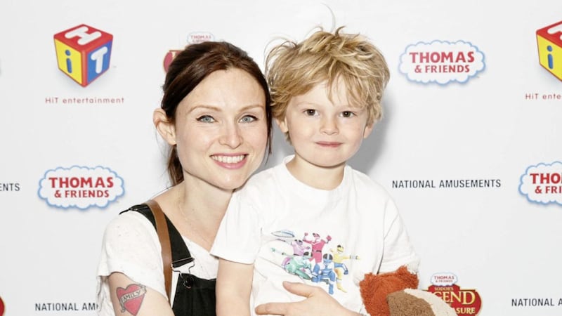 Sophie Ellis-Bextor and her son Ray, who&#39;s now five, at a film premiere in 2015 