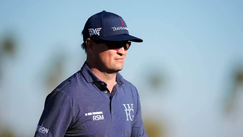 Zach Johnson reacts after finishing on the 18th hole (Ryan Sun/ AP)