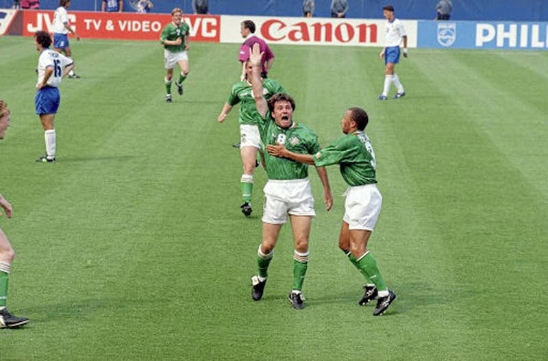 Ray Houghton during his Ireland playing days 