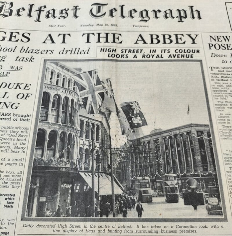 Belfast city was festooned with Union flags and other decorations for weeks ahead of the coronation 