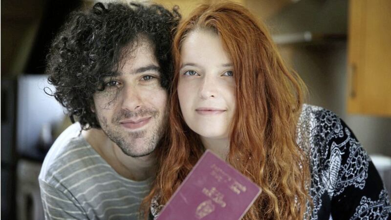 Jake and Emma DeSouza said they are &quot;one step closer to being able to stay here&quot;. Picture by Hugh Russell 