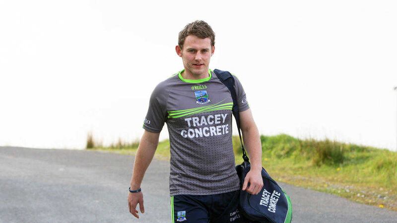 Fermanagh&#39;s Declan McCusker arrives at Lissan for training. Picture by Ann McManus 