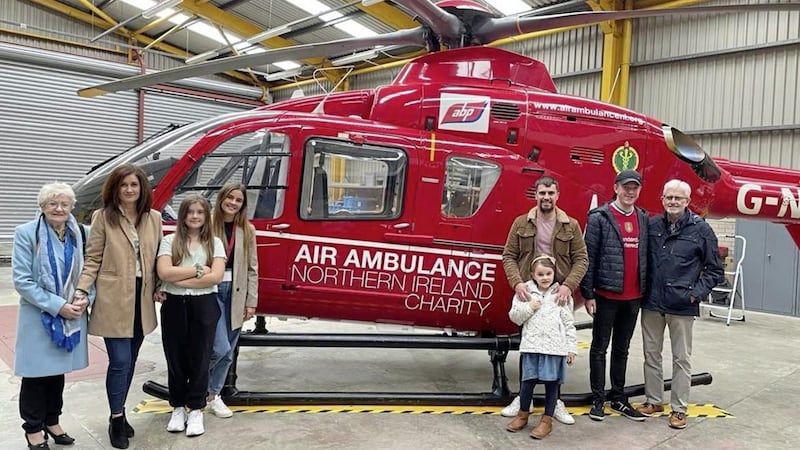 Family and friends of Arnie Clarke raised funds for the Air Ambulance NI 