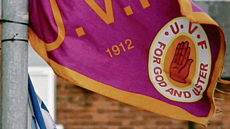 A UVF flag similar to this one was erected in Coleraine on St Patrick&#39;s Day 