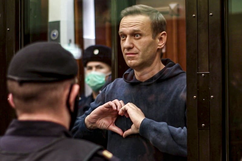 Former Russian opposition leader Alexei Navalny (Moscow City Court via AP)