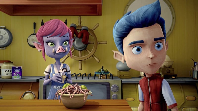 Lucas, voiced by Phillip Adrian Vasquez, makes a new friend at his grandmother&rsquo;s bakery in Monster Island 