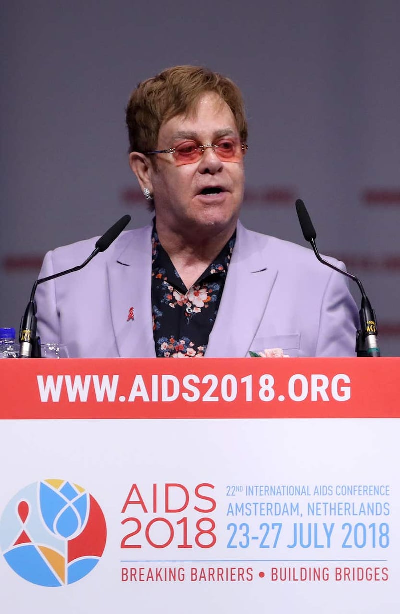 Sir Elton John at the Aids 2018 summit