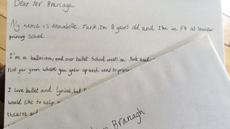 P6 pupil Annabelle Junk was just eight years old when she wrote to the Sir Kenneth in 2016, asking for his help to set up a stage school in his former neighbourhood 