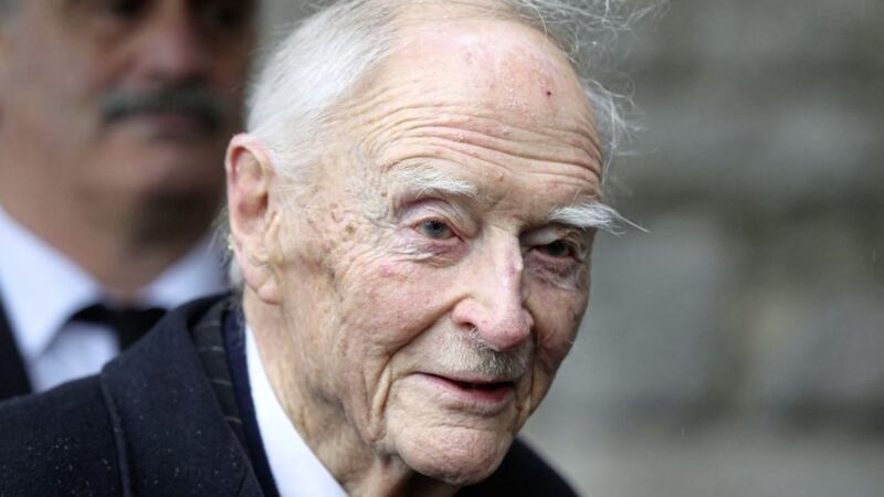 Former taoiseach Liam Cosgrave, pictured in 2014 at the funeral in Dublin of another former taoiseach Albert Reynolds 