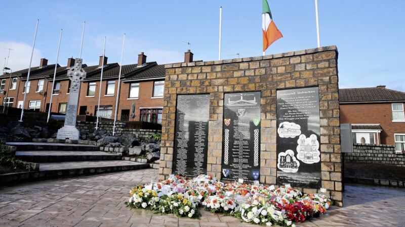 The new memorial at Ardoyne in north Belfast 