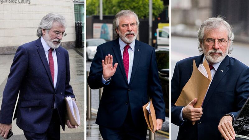 Gerry Adams gave evidence to the Ballymurphy inquest at the Laganside court complex in Belfast&nbsp;