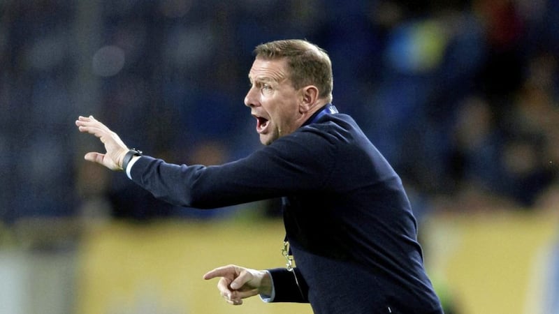 Northern Ireland manager Ian Baraclough during the international friendly between Ukraine and Northern Ireland in Dnipro, last June. 