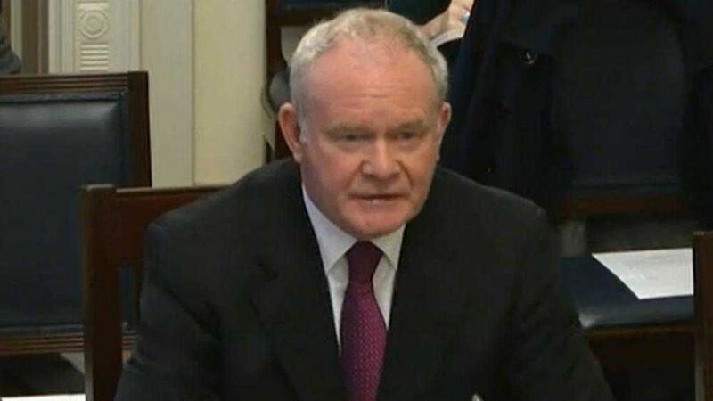 Martin McGuinness appearing before Stormont&#39;s finance committee last week 