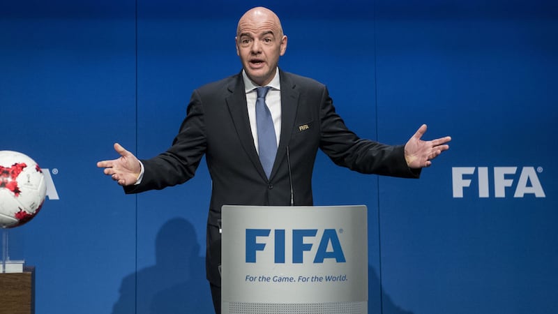 Fifa president Gianni Infantino speaks after the body's ruling council meeting in Zurich on Tuesday<br />Picture by AP&nbsp;